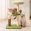 Mewoofun Pet Beds Small Cat Tree Tower with Scratching Post Removable Cat Perch Cute Cat Tree Interactive Cat Toys, Green, 16.14"*6.69"*12.6" - 2 of 4