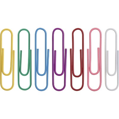 Business Source Paper Clips .045 Gauge Vinyl Coated Jumbo 250/Box AST 01604