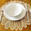 Wrapables Vinyl Metallic Colored Placemats for Weddings, Parties, Special Events (Set of 4), Champagne Daisy - 4 of 4
