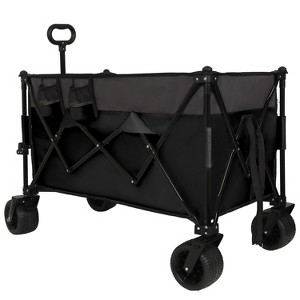 Extra Large 300L Tall Heavy-Duty Folding Wagon Cart with 480lbs Capacity Gray - 1 of 4