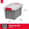 IRIS USA Lockable Storage Totes with Lids, Heavy-Duty Durable Stackable Containers, Large Garage Organizing Bins Moving Tubs, Gray - 4 of 4