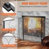 VEVOR Fireplace Screen 3 Panel, Sturdy Iron Mesh Fireplace Screen, 48"(L) x30.2"(H) Spark Guard Cover, No Assembly Required, Black - 4 of 4
