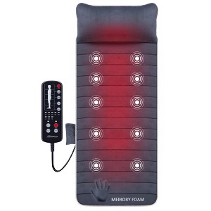Heated Vibration Massage Mat - Full Body Massage Pad with Memory Foam - 1 of 4