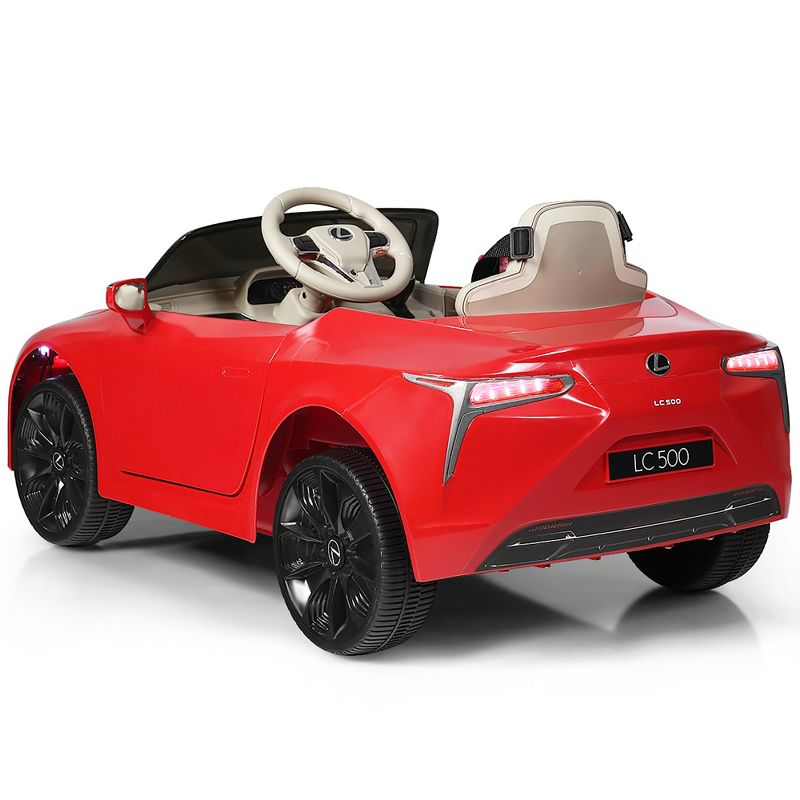 Costway 12V Kids Ride on Car Lexus LC500 Licensed Remote Control Electric Vehicle Red, 5 of 11