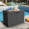 Sersper 45 Gal Outdoor Resin Deck Box and Bench, Multipurpose Storage Container for Patio and Garden - 3 of 4