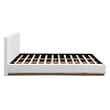 KTMBDW Stylish Queen/King Size Bed Frame Upholstered Platform Bed No Box Spring Needed Solid Wood Slats Easy Assembly White - 4 of 4