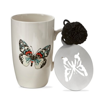 Tagltd Garden Butterfly Mug & Stencil Set 16 Oz : Target