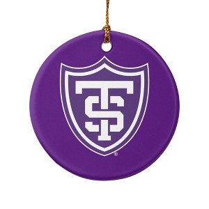 University of St. Thomas Primary Logo Porcelain Holiday Christmas Tree Ornament  2.8" (7.1 cm) - 1 of 4
