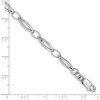Black Bow Jewelry Diamond Accent Marquise Link Adj. Bracelet in Rhodium Plated Silver - 4 of 4