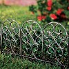 Scrollwork Wrought Iron Edging with Ground Stakes and Gunmetal Finish - 2 of 4