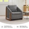 CAVINAS Chenille Upholstered Accent Chair with Cushioned Seat,Modern Arm Chairs with Backrest for Bedroom,Reading Room - 4 of 4
