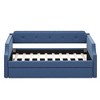 Whisen Twin Size Upholstered Daybed with Trundle, Wood Slat Support, Upholstered Frame Sofa Bed - 3 of 4