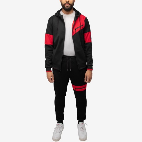 Colorblock Zip Up Sports Jacket & Sweatpants