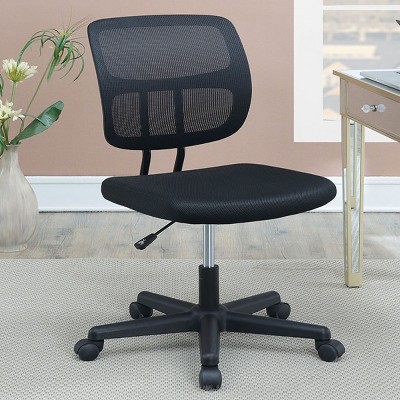 Office Chair Adjustable Height Mesh Armless Wheels for Home or Study Desk -3irtyhousy