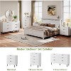 Modern Chest of Drawers with Metal Legs, 3 Drawers Dresser, Wood Nightstand with Storage and Anti-Tipping Device, for Bedroom, Living Room, White - 4 of 4
