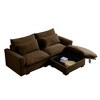86.6" Corduroy Cloud Modular L-Shaped Sectional Sofa with Big Deep Seat and Storage Ottoman for Small Living Room - 4 of 4