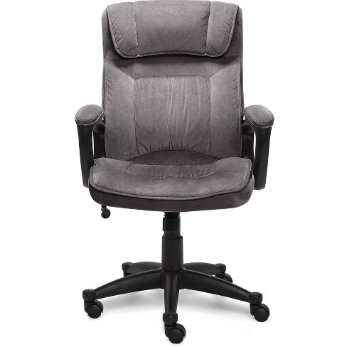 Style Hannah I Microfiber Office Chair Velvet Gray Serta Target