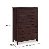 GDFStudio Owen Contemporary Faux Wood 5 Drawer Dresser - 3 of 4