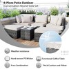 Osparple 6-Piece Patio Sofa, Conversation Outdoor Round Sofa Set, PE Wicker Rattan Separate Seating Group with Coffee Table - 2 of 4
