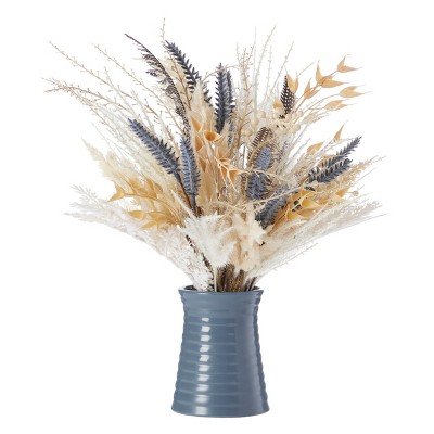 Christmas Fall Fields Bouquet with Feather and Pampas 18in Arrangement