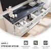 SinCiDo 6 Drawer Dresser for Bedroom, Farmhouse TV Stand with 6 Drawers, 52″ W Rustic Dresser Wood Chest of Drawers for Bedroom, Off White - 2 of 4