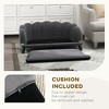 Velvet Large Dog Couch with Foam Cushioning, Soft and Cute Dog Bed with Pearl Design, Dog Sofa for Big and Medium Dogs, Charcoal Gray - 2 of 4