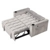 NicBex Modern Pull Out Sofa Bed Velvet Convertible Sleeper Sofa with USB Port and Cup Holders for Living Room - 4 of 4