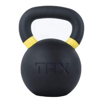 TRX Flat-Based Rubber Coated Color Coded Kettlebell At Home Gym Equipment for Weight Lifting and Strength Training, 52.9 Pounds (24 kg)