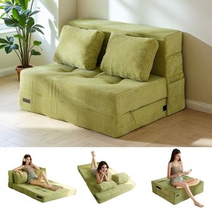 MAXYOYO Folding Sofa Bed with Pillow, 4-in-1 Tufted Sleeper Chair for Living Room - 1 of 4