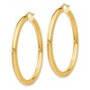 Black Bow Jewelry 4mm, 14k Yellow Gold Classic Round Hoop Earrings, 50mm (1 7/8 Inch) - 2 of 4