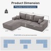 GYIIYUO 113" Boneless Sectional Cloud Couch Sofa Bed for Living Room, Modular Modern Lounge 3 Seater Couches with Chaise, No Assemble - 2 of 4
