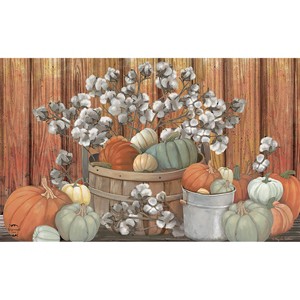Briarwood Lane Fall Doormat 30x18 Indoor Outdoor Pumpkins and Willows Autumn For Fall Doormat - 1 of 4