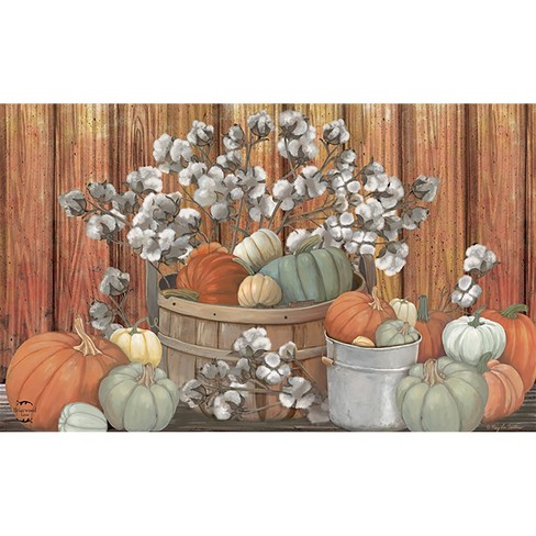 Briarwood Lane Black & White Pumpkins Fall Doormat Primitive Autu : Target