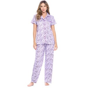Casual Nights Women's Short Sleeve Floral Pajama Set - 1 of 4