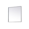 Elegant Lighting Metal Frame Square Mirror 24 inch in Silver - 3 of 4