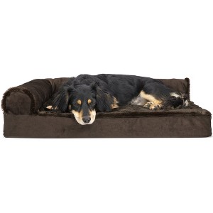 FurHaven Plush & Velvet Deluxe Chaise Lounge Orthopedic Sofa-Style Dog Bed - 1 of 3