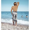 LA LEELA Men's Beachwear Vacation Wraps Pareo Standard Surfing Dashiki Summer Holiday Sarong Full Beach Wrap One Size Multi Tie Dye Design - 2 of 4