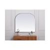 Elegant Lighting Metal Frame Arch Mirror 36x34 Inch in Silver - 4 of 4