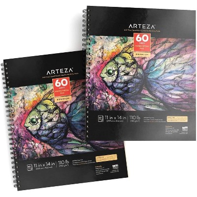 Arteza Mixed Media Pad, 11"x14", 60 Sheets - 2 Pack (ARTZ-8554)