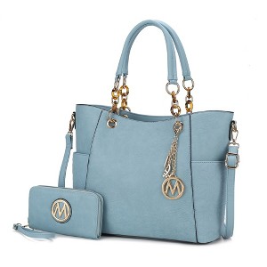 MKF Collection Merlina Embossed pockets Vegan Leather Women’s Tote Bag with Wallet by Mia K - 1 of 4