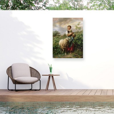 "The Shepherdess 1866" Outdoor Canvas