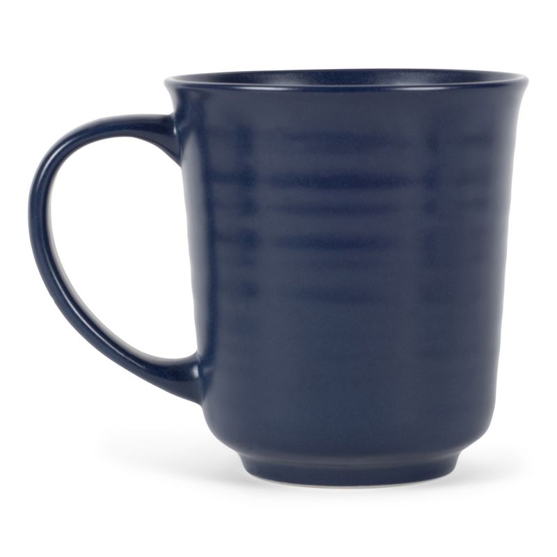 Elanze Designs Navy Blue Matte Glaze Finish 17 ounce Stoneware Coffee Cup Mugs Set of 4, 2 of 6