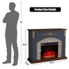 44" Farmhouse Fireplace Mantel With Heater - 3 of 3