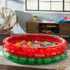 Intex 66-Inch Round Inflatable Outdoor Kids Swimming and Wading Watermelon Pool and Small Plastic Multi-Colored Fun Ballz with Carrying Bag - image 2 of 4