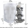 JDICTION 3D "Not Speak" Skull Silicone Mould: Candle/Skeleton Epoxy Resin/Soap/Chocolate/Candy/Cake Decor/Plaster Clay Mold - 2 of 4
