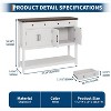 47.2inch Large Sideboard Buffet Cabinet, Farmhouse Coffee Bar Cupboard Cabinet Storage, Wood Console Table with 2 Drawers for Kitchen Dining Room - 2 of 4