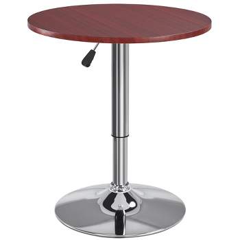 Yaheetech Adjustable Pub Round Table Counter Height Bistro Table w/ 360° Swivel MDF Tabletop