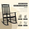 Kozyard High Back Slat Rocking Chair Set Solid Wood Outdoor Rocking Chair Porch Chairs for Indoor Outdoor - 4 of 4