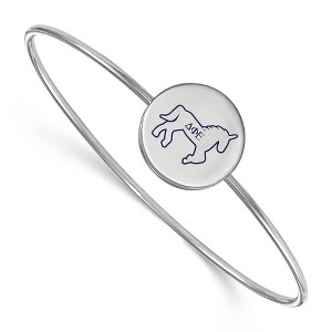 Black Bow Jewelry Sterling Silver Delta Phi Epsilon Greek Life Bangle Bracelet 6 Inch - 1 of 3