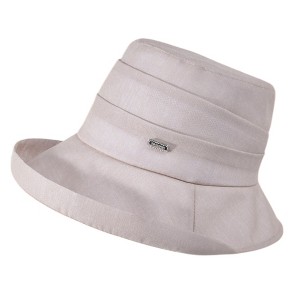 Anna-Kaci Women's Structured Bucket Hat with Pleated Band Design and Wide Brim for Elegant Everyday Sun Protection - 1 of 3